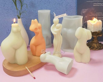 Simple Body Candle Silicone Mold-Abstract Woman Body Candle Mold-Scented Candle Mold-Silicone Body Mold-Pillar Candle Mold-Candle Mould