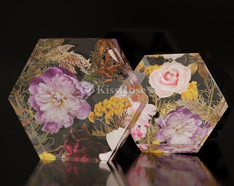 Large Hexagon Resin Molds-Hexagon Bookends Silicone Mold-Jewelry display base Mold-DIY Dried Flower Specimen Mold-Epoxy Resin Art Mold