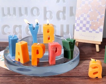 Uppercase english alphabet silicone mold-26 Lower case letters resin molds-Silicone keychain mold-English letter candle mold-Resin art mold