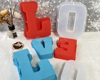 Large 4.7'' & 7'' inch Alphabet Mold Jumbo Letter Silicone Mold Large Alphabet Candle Mold Silicon Cake Molds Lamp Letters Epoxy Resin Mould