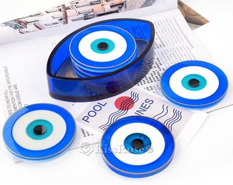Creatieve harsmallen voor oogschelpen - Ronde siliconen mal voor bekermat - Schimmel voor onderzetter opbergdoos - Mode oogpotmat - mal voor onderzetters van epoxyhars