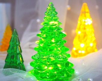 Creative Christmas tree silicone mold-Christmas night light resin molds-Christmas decoration silicon mold-Resin Pine Mold-Candle mold