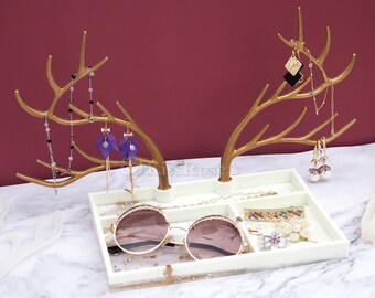 Creative antlers silicone mold-Silicone jewelry tray mold for resin-Resin dish mold-Tray silicon mold-Jewelry plate mold