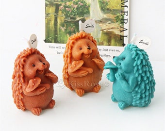 Cute hedgehog resin mold-Hedgehog silicone candle mold-Scented candle mold-Hedgehog plaster mold-Home decoration-Resin craft mold