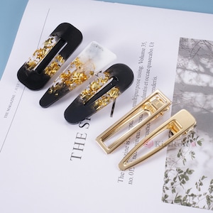 Fashion Hairpin Silicone mold-DIY Resin Hairclip mold-Girls Hairpin silicone mold for resin-Children&#39;s headdress-Silicon hair clips mold