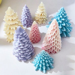 Silicone Christmas tree mold-Christmas tree candle mold-Larch silicone mold-Cedar plaster mold-Christmas home decoration mold-Resin craft
