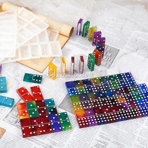2 styles Silicone Domino Mold-Domino Resin mold-Resin Dominos mold-DIY Silicon mold for resin craft-Board game mold