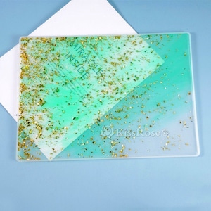 Smooth surface writing board silicone mold for resin craft-Drawing board epoxy resin molds-Table mat silicon mold-Resin board mold