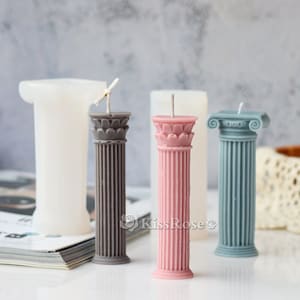 Roman Column Candle Silicone Mold-Venus Statue Candle Mold-Scented Candle Mold-Pillar candle mold-Retro European Candle Mold