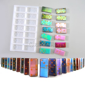 Creative Domino resin mold-Dominos silicone mold-Epoxy resin domino mold-Silicone mold for resin dominos DIY-Board game silicon mold
