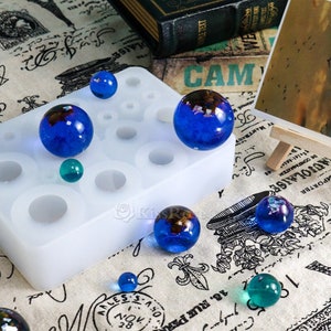 20 grid sphere silicone mold-Crystal round ball resin mold-Jewelry beads silicone mold-Silicone mold for resin sphere making-Epoxy Resin Art