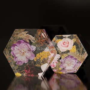 Large Hexagon Resin Molds-Hexagon Bookends Silicone Mold-Jewelry display base Mold-DIY Dried Flower Specimen Mold-Epoxy Resin Art Mold