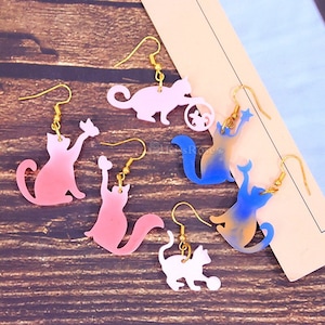 Cute Kitten Earring Silicone Mold-Epoxy Resin Cat Earring Mold-Kitten Keychain Resin Mold-Kitten Pendant Mold-Resin Art Mould-Jewelry Mold