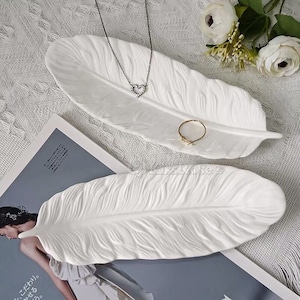 Feather Tray Silicone Mold-Angel Wings Plate Resin Molds-Jewelry Tray Mold-Wings Ashtray Mold-Wing plaster mold-Feather Concrete Mould