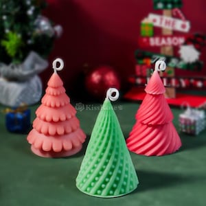 Christmas tree silicone mold-Christmas candle mold-Scented candle mold-Concrete/epoxy resin pine tree ornament mold-Christmas decoration