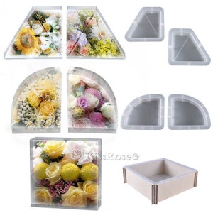 Large Geometry Resin Mold-Sector/Trapezoid/Square Solid Silicone Mold-Epoxy Resin Bookend Mold-DIY Dried Flower Specimen Mold-Resin moulds
