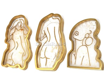 Sexy Woman tray resin molds-Silicone tray mold-Sticky strokes Woman body plate mold-Silicone mold for resin tray DIY-Candle holder tray mold