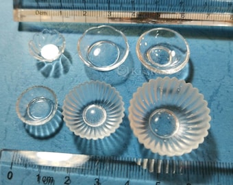 Cute Pocket bowl silicone mold-mini cup resin mold-mini tableware mold-miniature plate model mold-Mini food play model mold-Epoxy resin mold