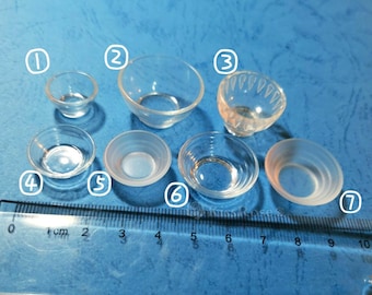 Pocket bowl silicone mold-Mini cup resin mold-mini tableware mold-Cute miniature plate model mold-Mini food play model mold-Epoxy resin mold