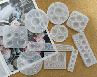 Silicone gemstone mold-Gems resin molds-Round gem patch mold-Water drop gem mold-Ring cameo mold-Jewelry pendant mold