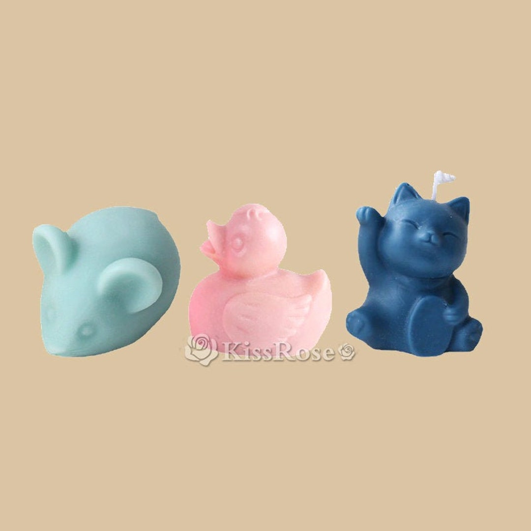 Cute Animal Silicone Candle Moldlucky Cat Candle Silicone Moldmouse