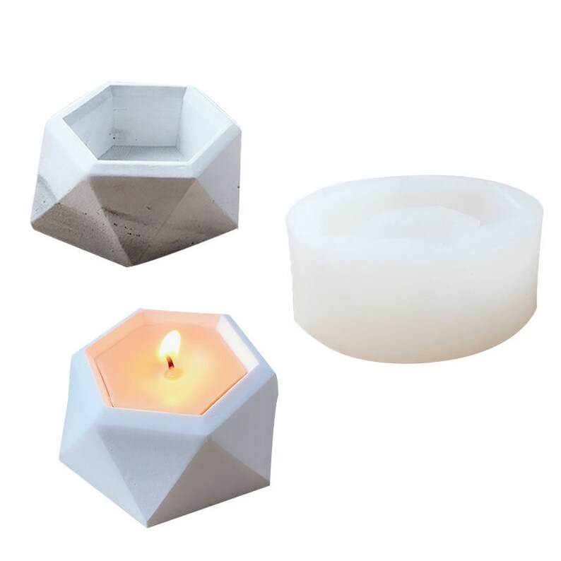 Candle Holder Silicon Mold Diamond Succulent Plant wax Etsy