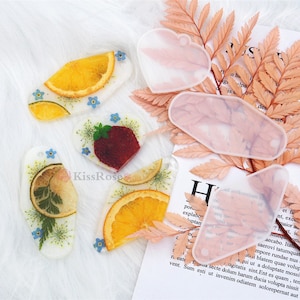 Heart shaped silicone key chain pendant mold for resin craft-Diamond key pendant resin molds-Silicon mold for resin pendant DIY