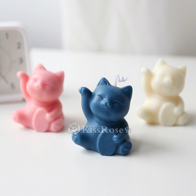 Cute Animal Silicone Candle MoldLucky Cat Candle Silicone Etsy