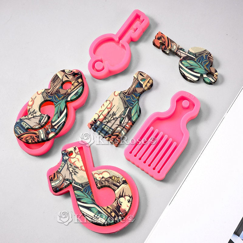 Creative Keychain Silicone Moldkeychain Pendant Resin Etsy UK