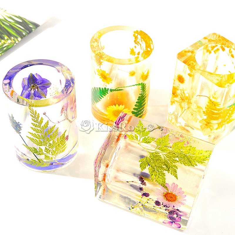 Round silicone pen holder moldsquare makeup brush holder Etsy