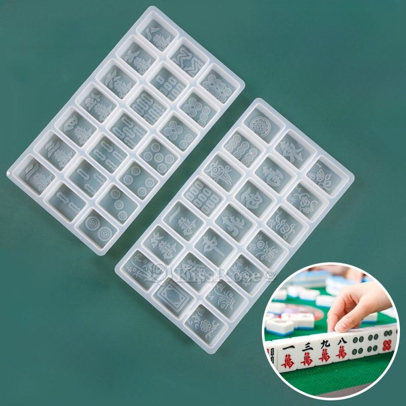 3 size mahjong silicone mold-Mahjong tiles resin molds-Epoxy resin mahjong set mold-Mahjong keychain pendant mold-Resin art craft mold image 1