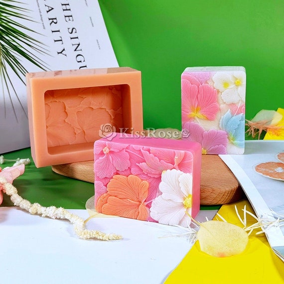 Beautiful Flower Soap Mold-Silicone Soap Mold-Cloud Soap Silicone Mold-Cube Soap Mold-Silicon Soap Mold-Soap mould