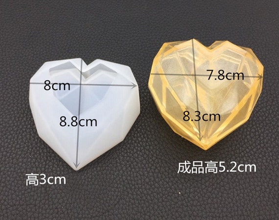 Glossy Container Ashtray Silicone Mold Epoxy Resin Round/heart Ashtray Mold  for Gift Diy Craft Making Supplies Ashtray Crafts Production 