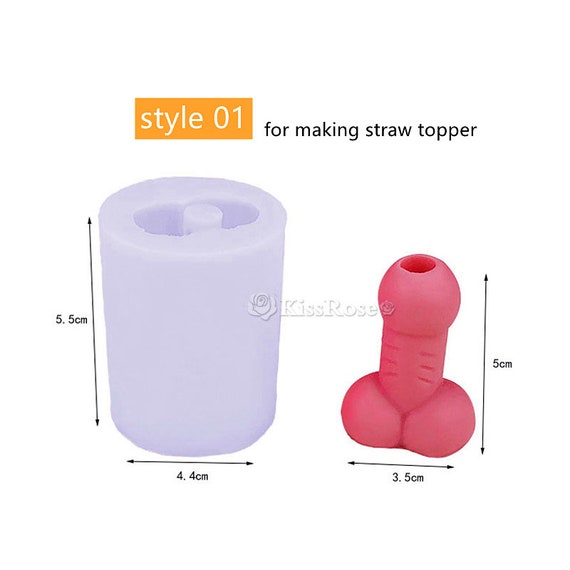 Anal plug straw topper penis straws mold 3D model 3D printable