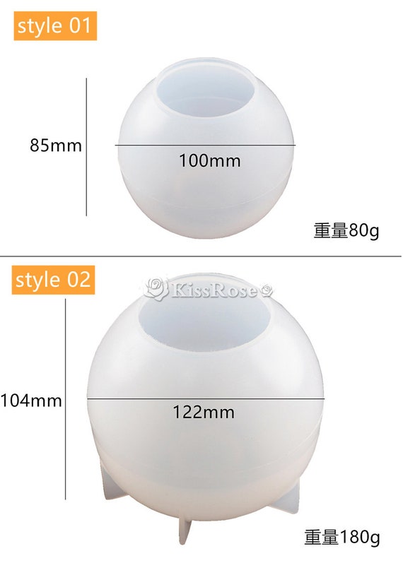 2 Pezzi Portacandele In Silicone A Forma Rotonda - Stampi Per Cemento E Resina Fai Da Te, Per Candele E Lumini Decorativi - 2