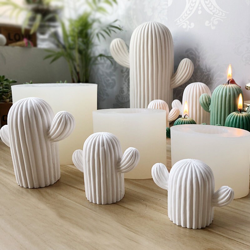 3D Succulent Meat Cactus Plant Silicone Mold Soap Mold DIY Crafts Candle Molds 