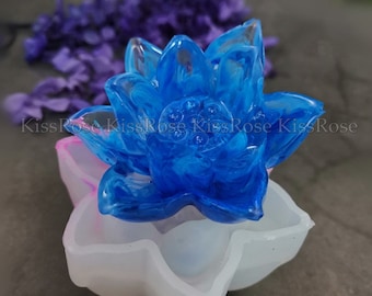 Lotus silicone mold-Flower sillicon mold-Flower resin molds-Resin flower mold-Aromatherapy candle mold-Lotus candle mold-Resin lotus mold