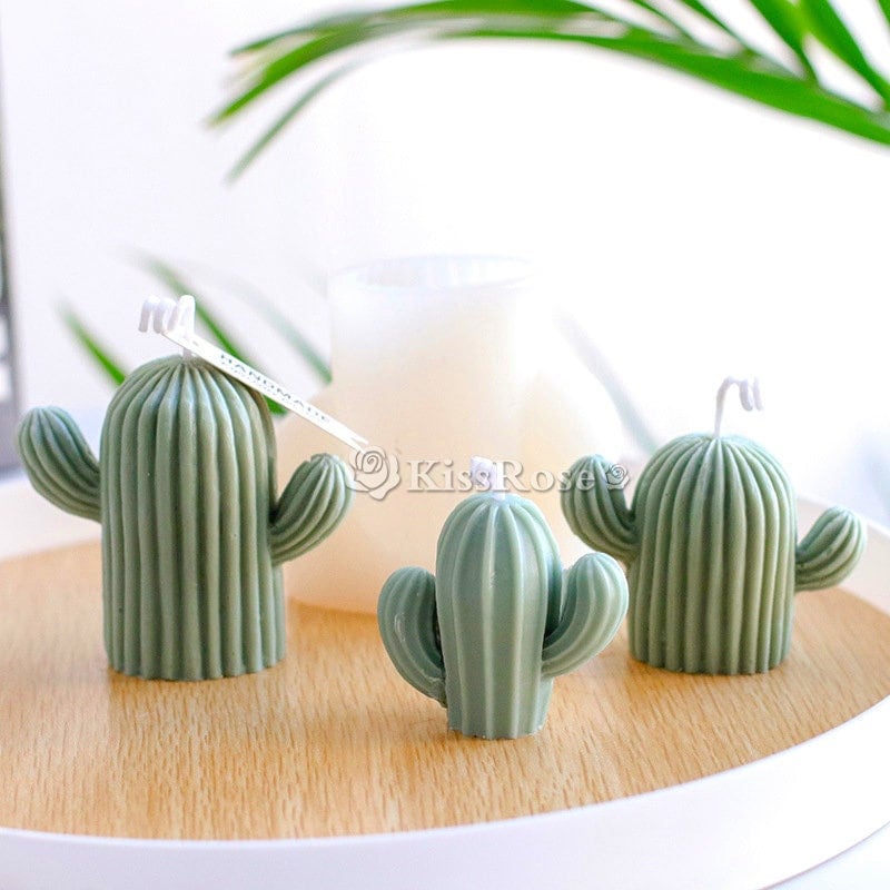 3D Cactus Silicone Straw Topper Mold Candy Chocolate Fondant Cake  Decorating Tools DIY Craft Keychain Epoxy Resin Clay Moulds