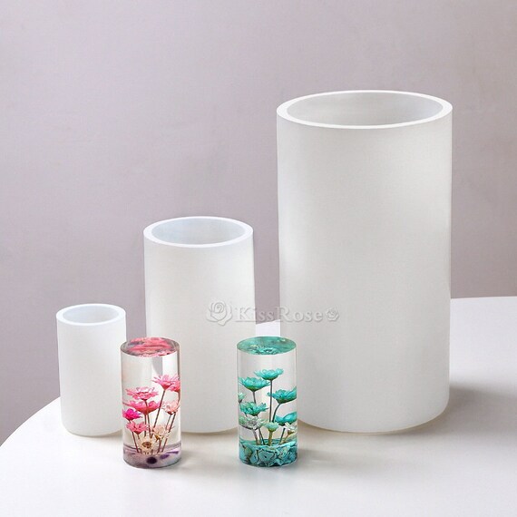 3 size cylinder silicone mold-Cylinder mold for epoxy resin craft-Cylinder flower and plant specimen resin mold-Resin art mold-Home Decor