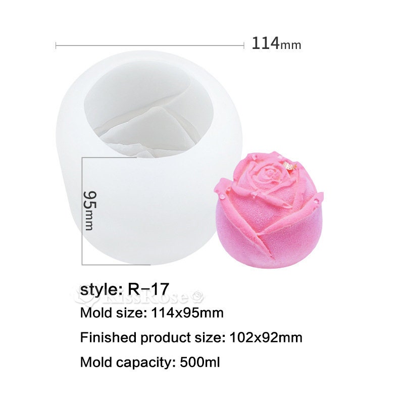 New Fashion Rose Silicone Mold for Ice Cube Making-6 Styles Rose