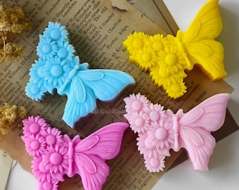 Flower Butterfly Silicone Mold-Butterfly Candle Mold-Scented Candle Mold-Daisy Butterfly Ornament Mold-Fragrance Stone Mold-Butterfly Mold