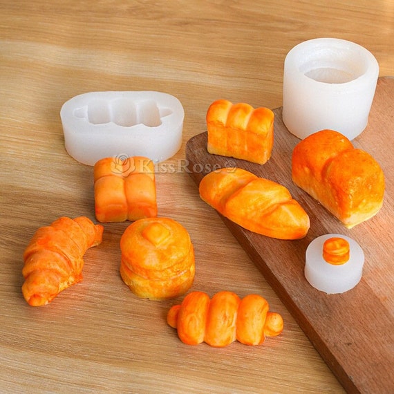 4 stampi rettangolari per pane, in silicone, 25,3 x 12,3 x 7 cm, in silicone, senza BPA, per alimenti, antiaderente, per torte, in silicone