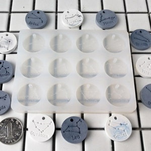 constellation charms pendant mold resin silicone mold Jewelry epoxy charms mould pendant resin silicon molds