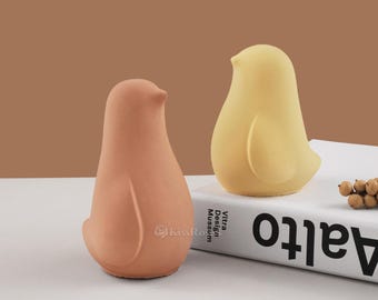Lindo molde de silicona para pájaros, molde para velas con forma de pájaros, molde de hormigón con adorno de pájaro de 2 tamaños, molde para pájaros de yeso, cemento, resina de rayones y epoxi, decoraciones para el hogar