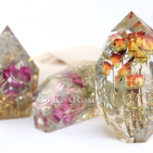 Crystal Stone Cone Resin Mold-Creative Silicone Lamp Mold-Cone Candle Mold-Epoxy Resin Jewelry Bracelet Holder Mold-DIY Flower Specimen mold