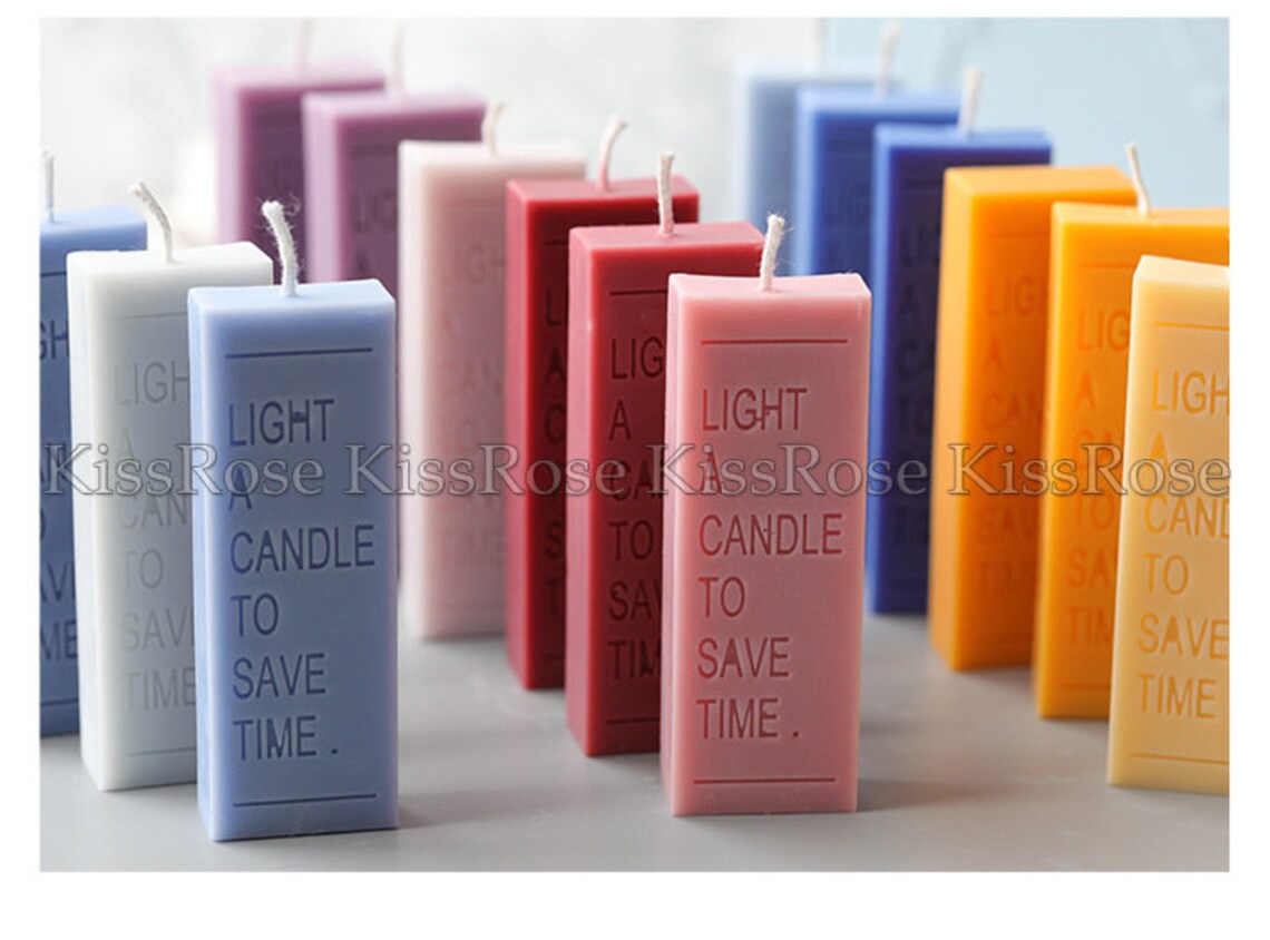 Rectangular candle mold Long strip wax candle mould silicone Etsy