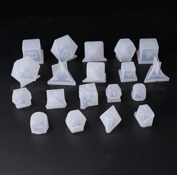 Silicone Dice Mold DND Polyhedral Dice Silicone Mold DIY Geometric