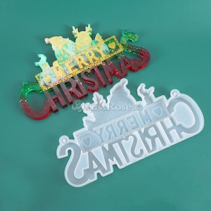Creative Christmas decoration Silicone Mold-Santa Claus Resin Molds-Home Decoration Ornaments silicon mold-Epoxy Resin Doorplate Mold