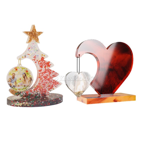Stampi in resina Stampo per cornice per foto a forma di cuore, strumento in silicone per foto personalizzato fai-da-te, per realizzare souvenir, artigianato fatto a mano, decorazioni per la casa
