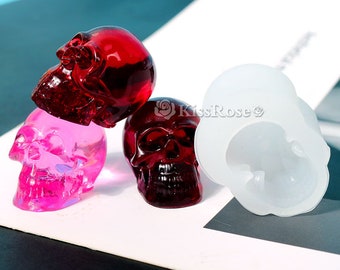 Skull Beads Resin Mold-Single Silicone Skull Earring Necklace Pendant Bracelet Beads Mold-Epoxy Resin Jewelry Beads Mould-Mini Skull Mold